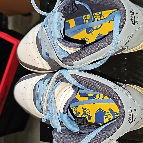 Nike Airforce One Blue Navy Suede High Top Sneakers Size 10 - Picture 5 of 12